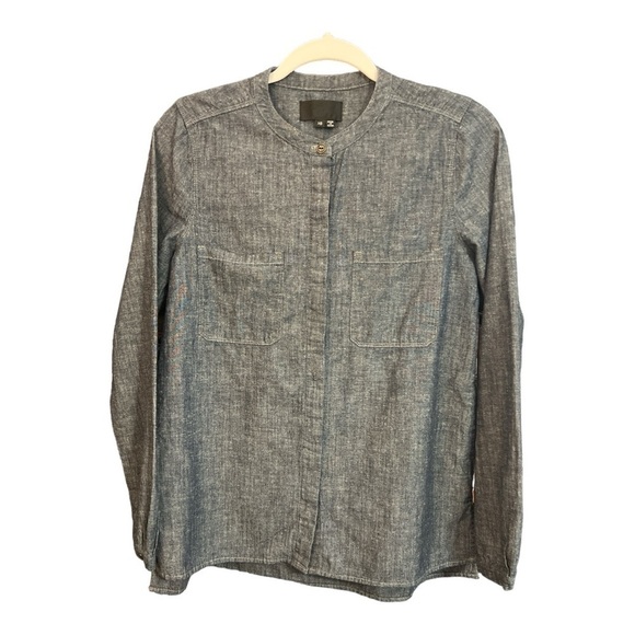 Vince Tops - Vince Patch Pocket‎ Shirt Mandarin Collar Size XS V1